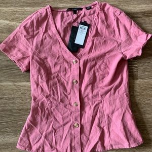 Peplum Vero Moda Salmon Top